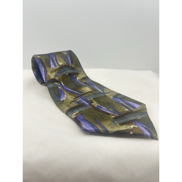 J. Garcia Oak Tree Collection Thirty-Two Mens Art Abstrat 100% Silk Tie - Picture 1 of 7